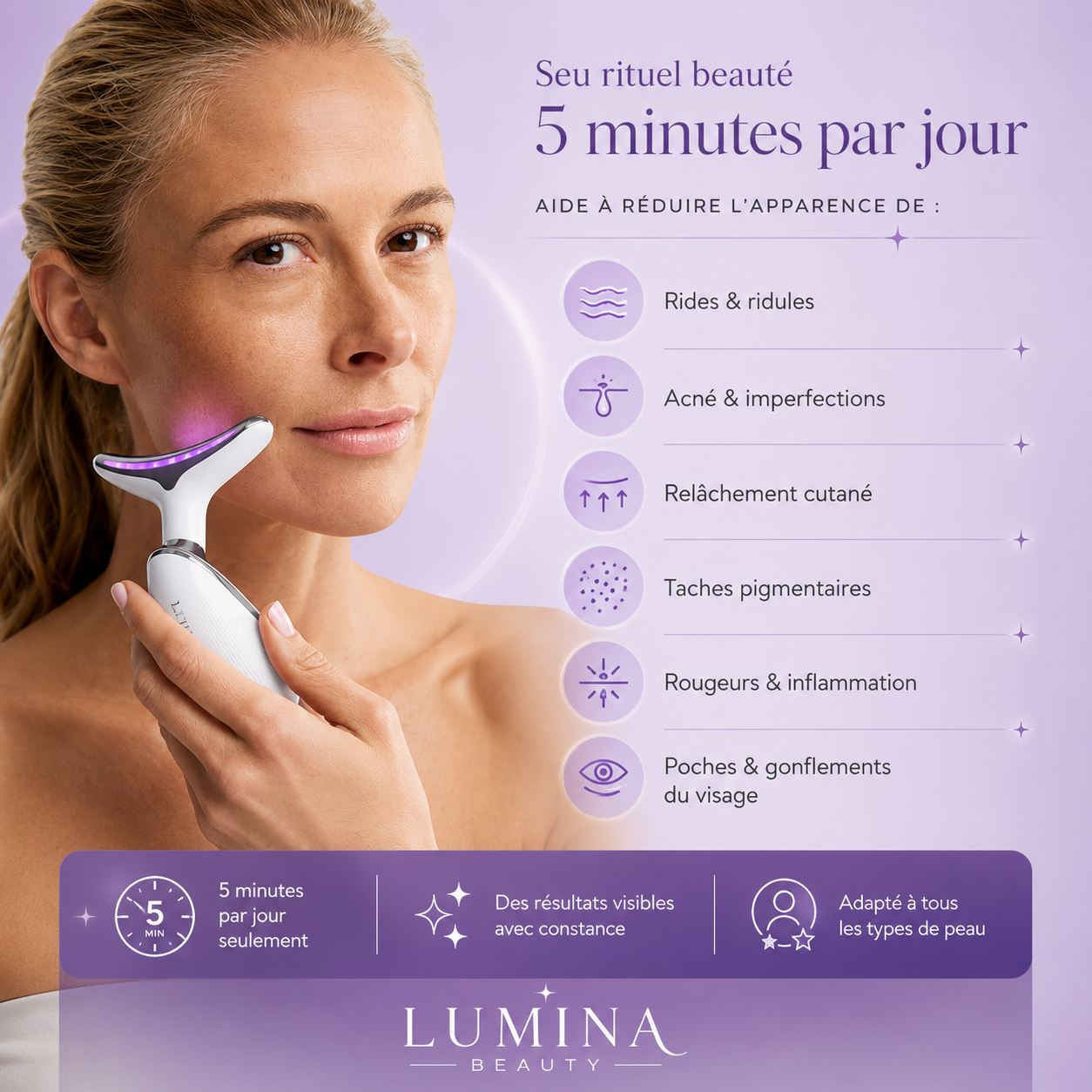 Lumina Sculpteur Facial LED 7-en-1