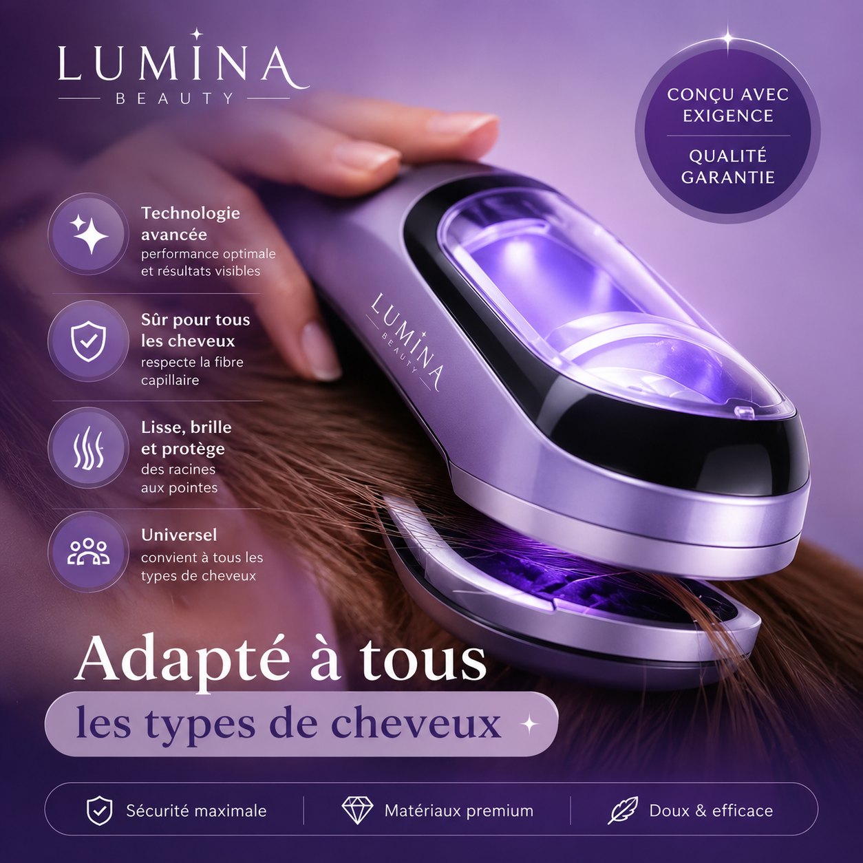 Tondeuse à cheveux sans fil Pro Anti-Fourches
